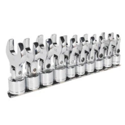 Siegen S01043 3/8" Sq Drive Flexible Crow's Foot Spanner Set (10 Piece)