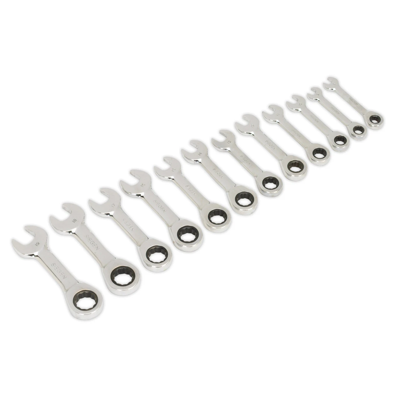 Siegen S0633 Stubby Ratchet Combination Spanner Set (12 Piece) 3 Siegen S0633 Stubby Ratchet Combination Spanner Set (12 Piece)