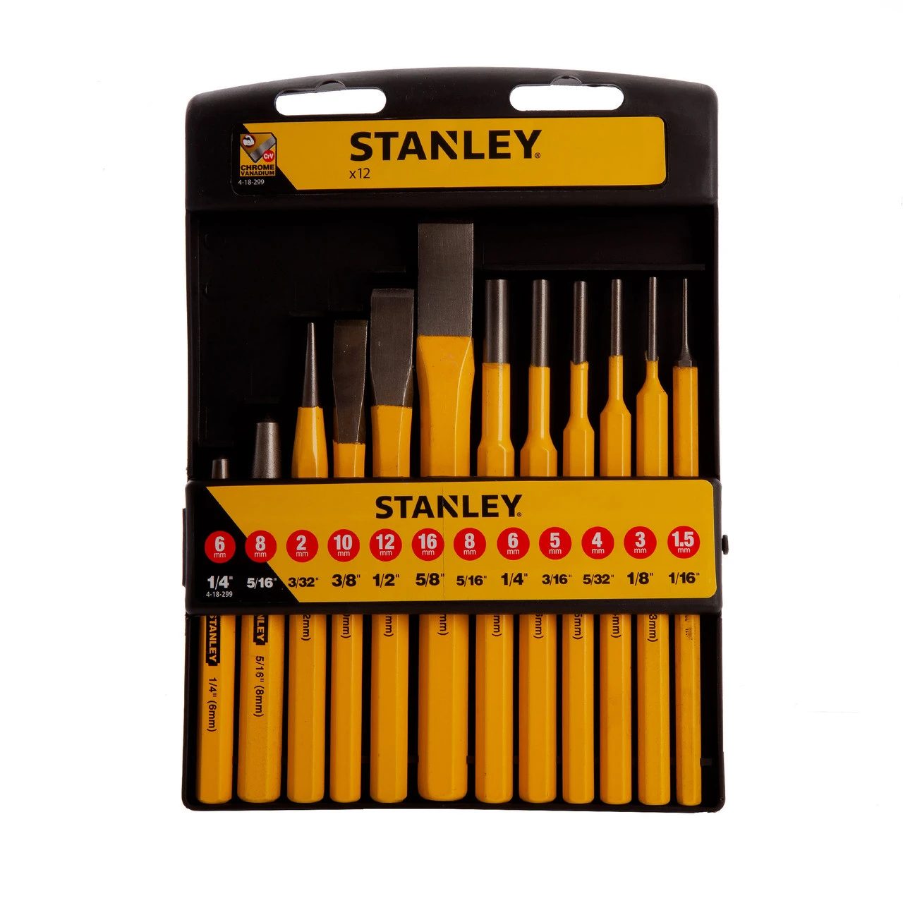 Stanley 4-18-299 12 Piece Punch & Chisel Set 5 Stanley 4-18-299 12 Piece Punch & Chisel Set - Image 3