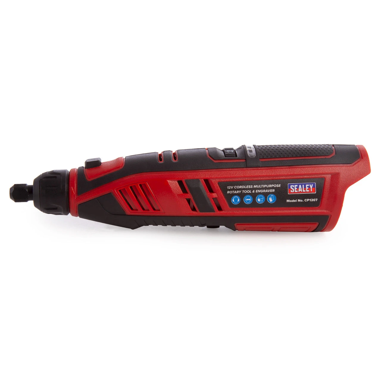 Sealey CP1207 12V Multipurpose Rotary Tool & 49 Piece Engraver Kit (Body Only) 4 Sealey CP1207 12V Multipurpose Rotary Tool & 49 Piece Engraver Kit (Body Only) - Image 2