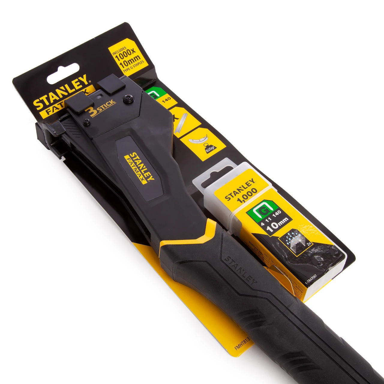 Stanley FMHT81394-9 FatMax Lightweight 3 Stick Hammer Tacker + 1-TRA706T 10mm Heavy Duty Staples 4 Stanley FMHT81394-9 FatMax Lightweight 3 Stick Hammer Tacker + 1-TRA706T 10mm Heavy Duty Staples - Image 2