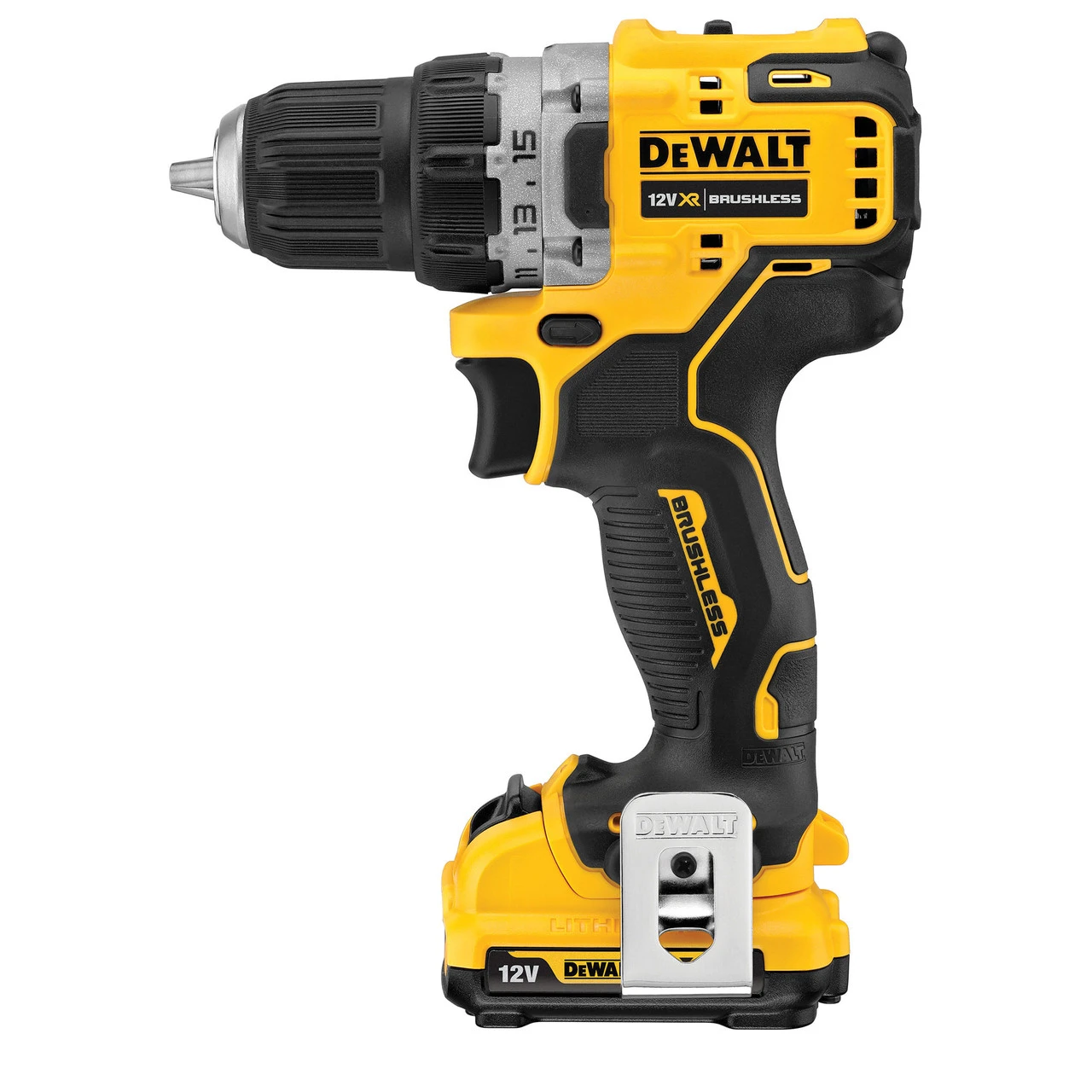 Dewalt DCD701 12V XR Brushless Sub-Compact Drill Driver (2 X 2.0Ah Batteries) 10 Dewalt DCD701 12V XR Brushless Sub-Compact Drill Driver (2 X 2.0Ah Batteries) - Image 8