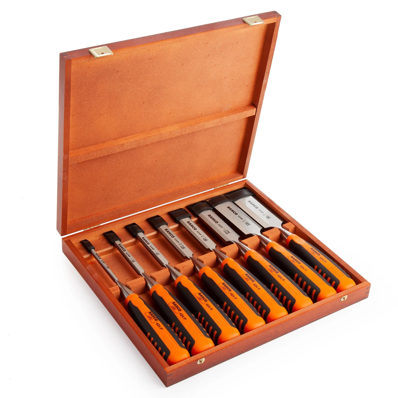 Bahco 424P-S8-EUR Bevel Edge Chisel Set 8 Piece In Wooden Box 3 Bahco 424P-S8-EUR Bevel Edge Chisel Set 8 Piece In Wooden Box