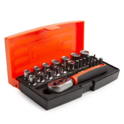 Bahco SL25 1/4" Square Drive Metric Bit And Socket Set (25 Piece)