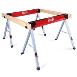 Excel 8502 Heavy Duty Steel Folding Sawhorse Twin Pack 1178kg Capacity -Home Tools Store file input 1629294212386 40270.1629294213