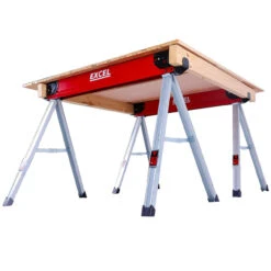 Excel 8502 Heavy Duty Steel Folding Sawhorse Twin Pack 1178kg Capacity -Home Tools Store file input 1629294212388 49689.1629294213