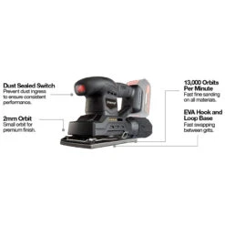 Trend T18S/TSSB 18V Brushless 1/3 Sheet Sander + Charger (1 X 2.0Ah Battery) 18 Trend T18S/TSSB 18V Brushless 1/3 Sheet Sander + Charger (1 X 2.0Ah Battery) -Home Tools Store file input 1637662264442 53681.1637662265
