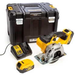 Dewalt DCS373P2 18V XR 140mm Metal Cutting Circular Saw (2 X 5.0Ah Batteries) In TSTAK Box