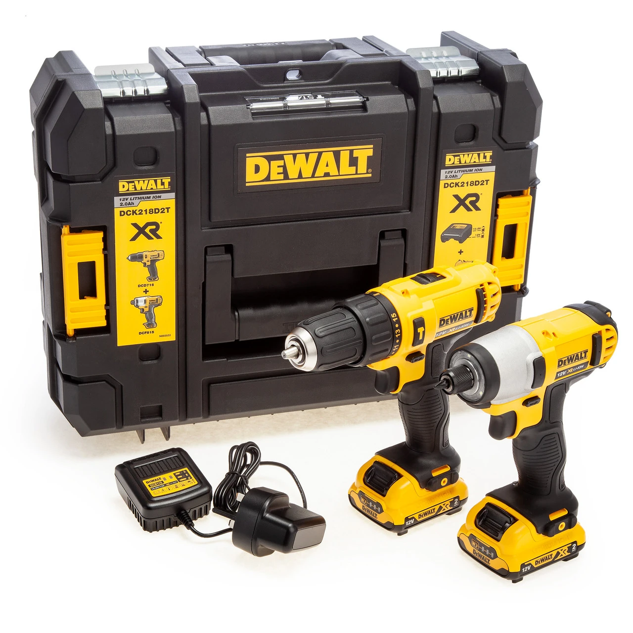 Dewalt DCK218D2T 12V XR Combi Drill & Impact Driver Twin Pack (2 X 2.0Ah Batteries) In TSTAK Case 3 Dewalt DCK218D2T 12V XR Combi Drill & Impact Driver Twin Pack (2 X 2.0Ah Batteries) In TSTAK Case