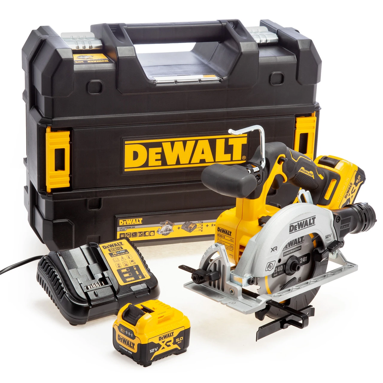 Dewalt DCS512P2 12V XR 140mm Circular Saw (2 X 5.0Ah Batteries) In TSTAK Box 3 Dewalt DCS512P2 12V XR 140mm Circular Saw (2 X 5.0Ah Batteries) In TSTAK Box