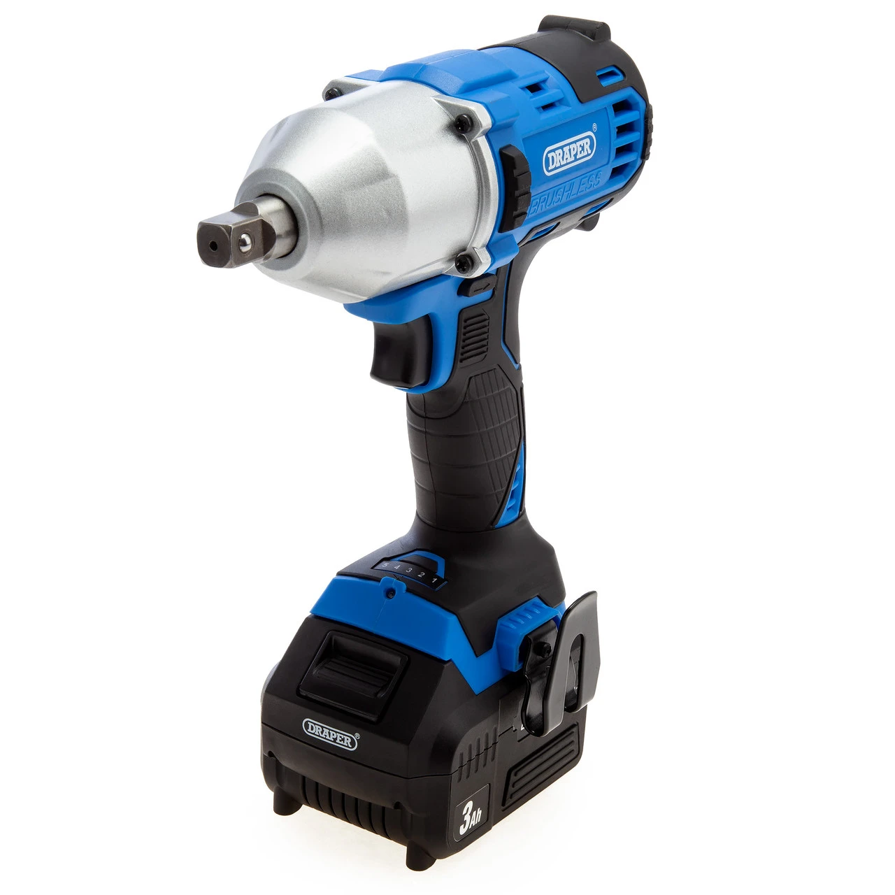 Draper 97777 D20 20V Brushless 1/2" Mid-Torque Impact Wrench (2 X 3.0Ah Batteries) 4 Draper 97777 D20 20V Brushless 1/2" Mid-Torque Impact Wrench (2 X 3.0Ah Batteries) - Image 2