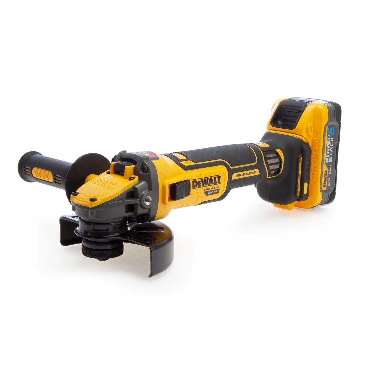 Dewalt DCG409H2T 18V XR 5 Inch/125mm Brushless Angle Grinder (2 X 5.0Ah Powerstack Batteries) 4 Dewalt DCG409H2T 18V XR 5 Inch/125mm Brushless Angle Grinder (2 X 5.0Ah Powerstack Batteries) - Image 2