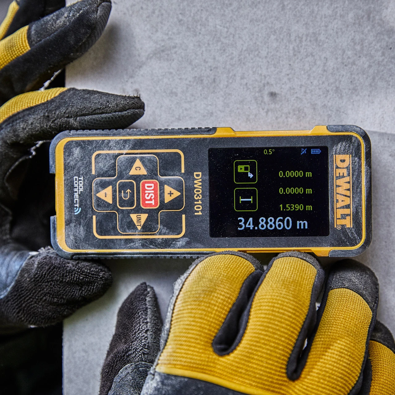 Dewalt DW03101 Laser Distance Measure With Bluetooth 100 Metres 5 Dewalt DW03101 Laser Distance Measure With Bluetooth 100 Metres - Image 3