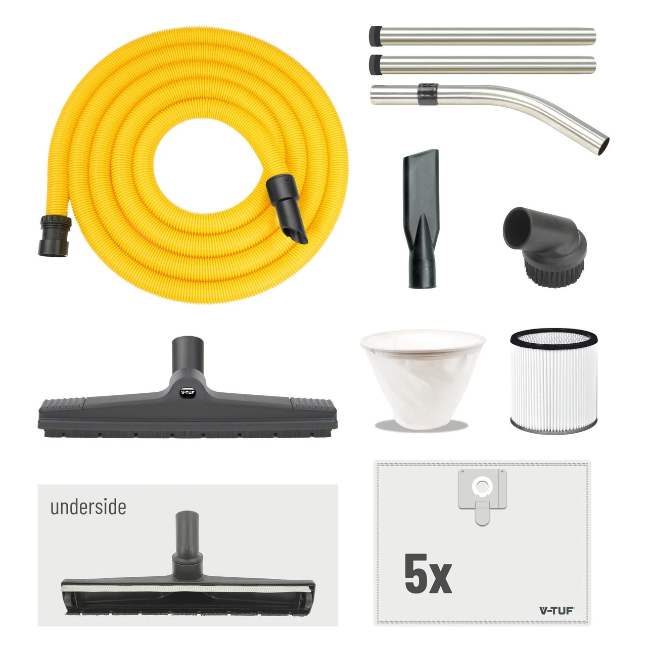 V-TUF MAXI H-Class Industrial Wet & Dry Dust Extractor 80L (240V) With Accessories 4 V-TUF MAXI H-Class Industrial Wet & Dry Dust Extractor 80L (240V) With Accessories - Image 2