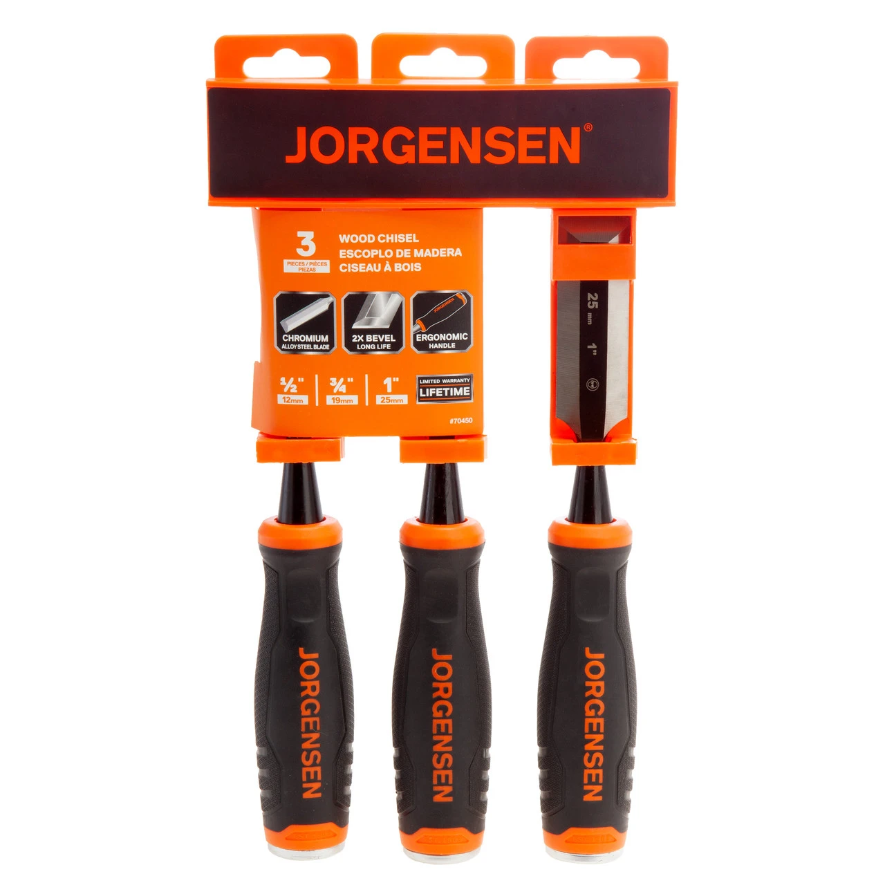 Jorgensen 70450 Wood Chisel Set (3 Piece) 4 Jorgensen 70450 Wood Chisel Set (3 Piece) - Image 2