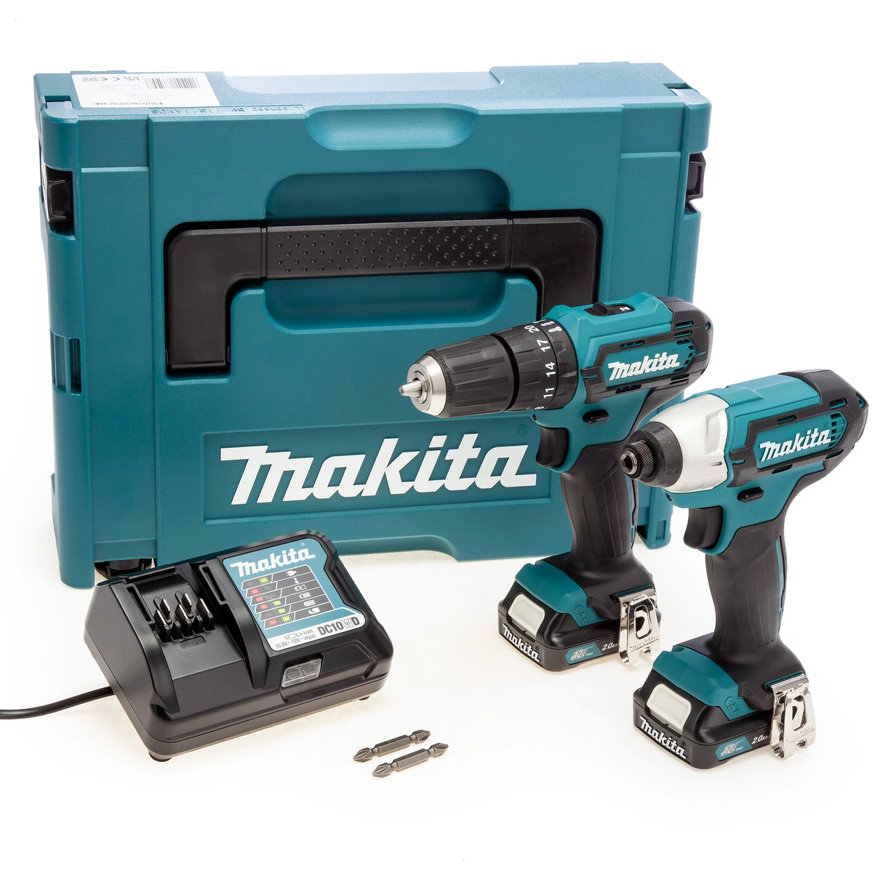 Makita CLX228AJ 12Vmax CXT Combi Drill & Impact Driver Twin Pack (2 X 2.0Ah Batteries) 3 Makita CLX228AJ 12Vmax CXT Combi Drill & Impact Driver Twin Pack (2 X 2.0Ah Batteries)